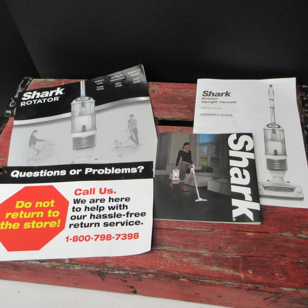 Shark Rotator NV500 NV501 Series Upright Vacuum Cleaner Owner's MANUAL Guide Set